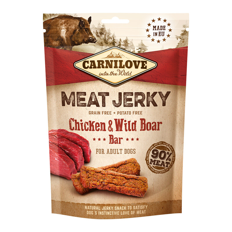 

Carnilove Jerky Snack Chicken & Wild Boar Bar 100g