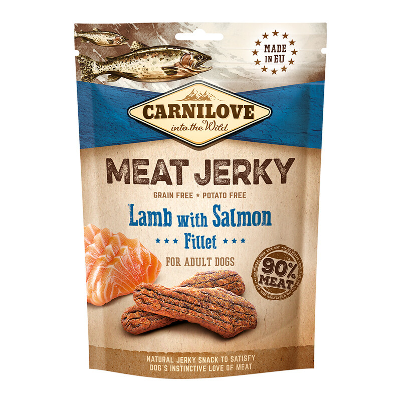 

Carnilove Jerky Snack Lamb with Salmon Fillet 100g