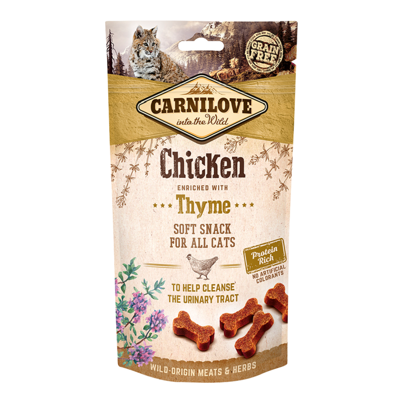 

Carnilove Chicken enriched with Thyme Soft Snack for Cats 50g