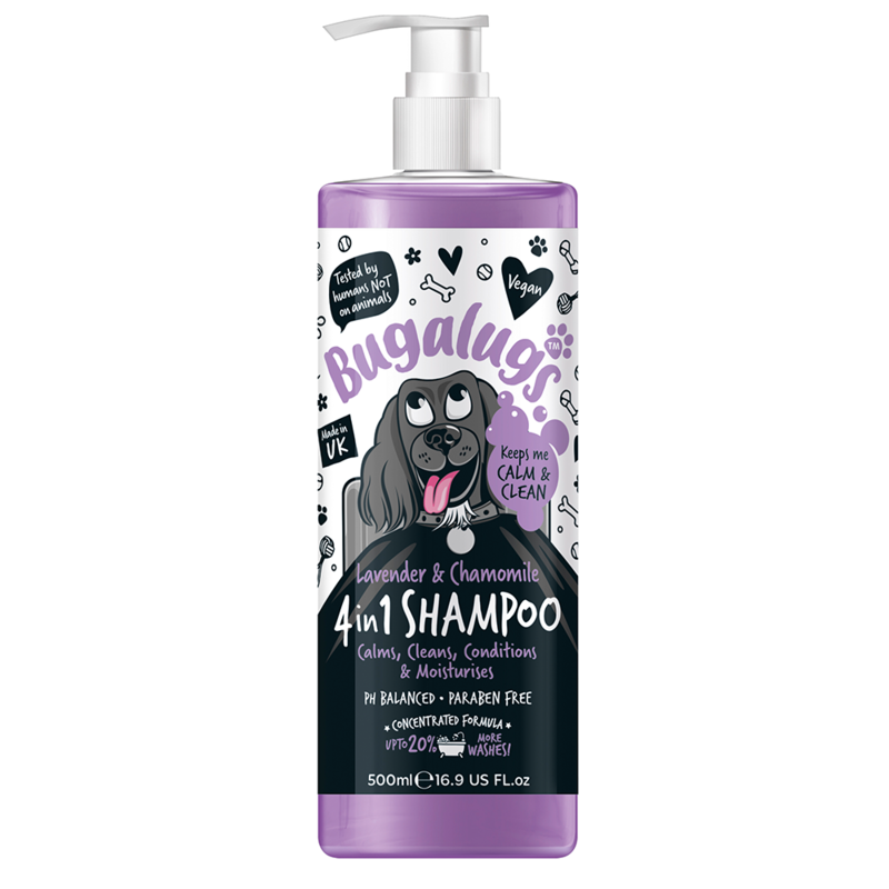 

Bugalugs 4 in 1 Lavender & Chamomile Dog Shampoo 500ml (16.9 Fl Oz)