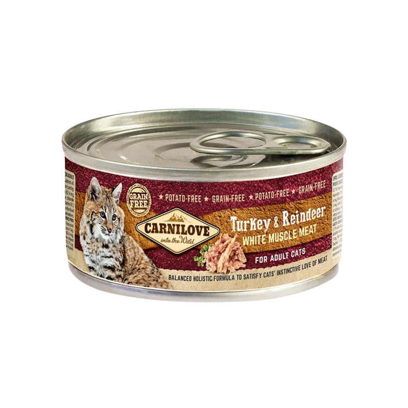 

Carnilove Turkey & Reindeer for Adult Cats (Wet Food Cans) 12x100g