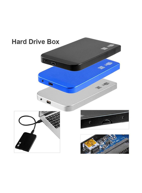 USB3.0 SATA SSD HDD Hard Drive Box 5Gbps 3TB USB3.0 SATA Portable Hard Drive Box, Black