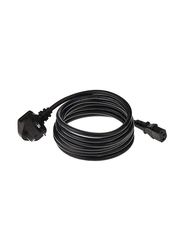 S-TEK 3-Pin UK Plug Desktop Power Cable, Black