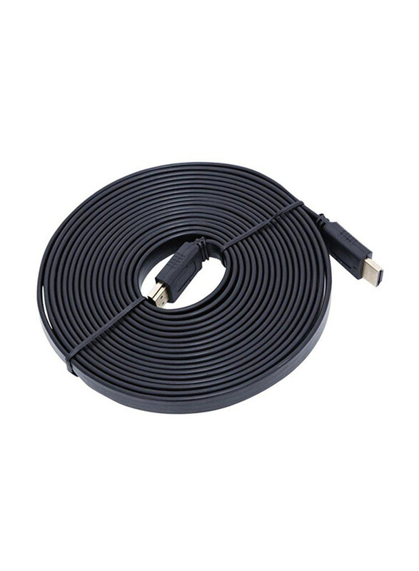 

Generic 5-Meter Flat HDMI Cable, HDMI Male to HDMI for Monitor, Black