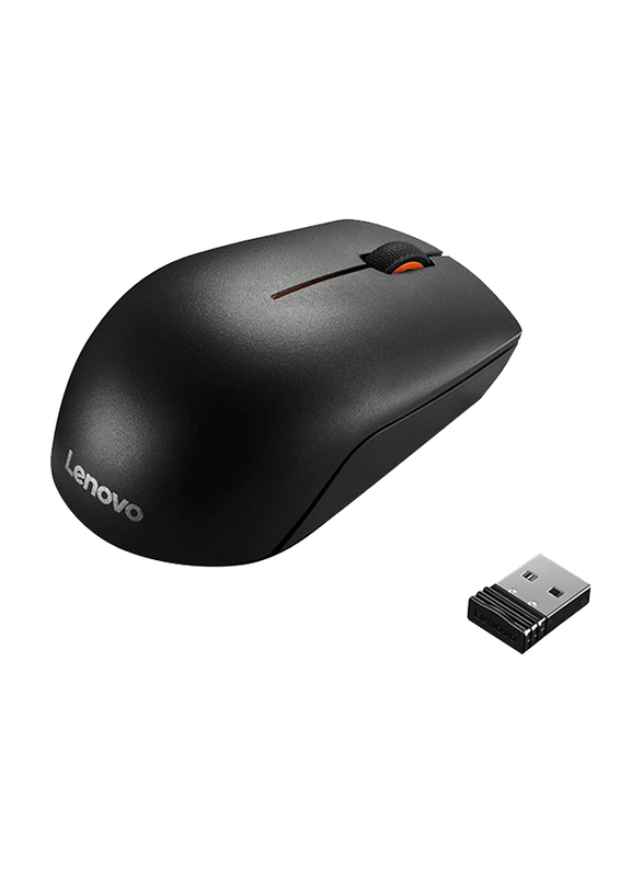 Lenovo 300 Wireless Compact Optical Mouse, Black