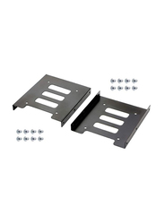 Nicekey 2 Pack HDD/SSD Mounting Bracket, 2.5 to 3.5 Adapter, Hard Disk Drive Holder, Black