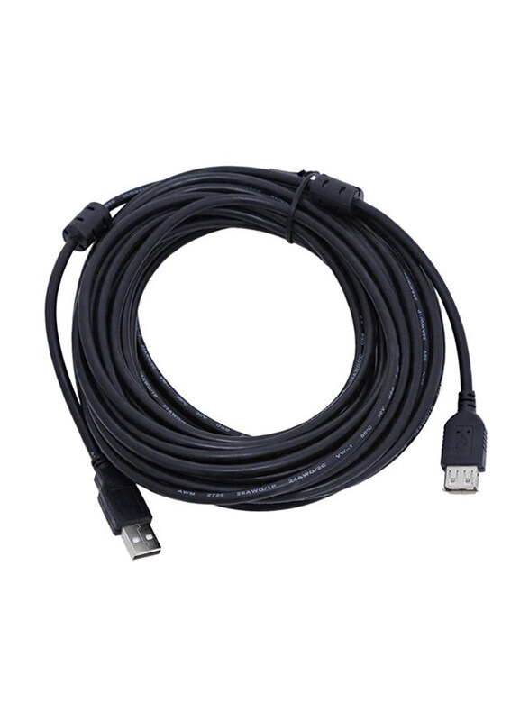 

Generic 10-Meter USB 2.0 Extension Cable, USB Type A to USB Type A for Smartphones/Tablets, Black