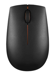 Lenovo 300 Wireless Compact Optical Mouse, Black/Red