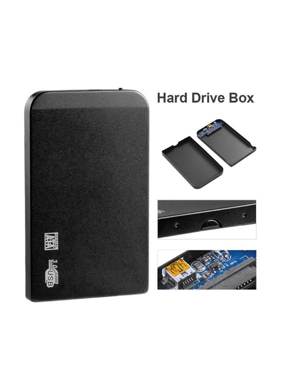 USB3.0 SATA SSD HDD Hard Drive Box 5Gbps 3TB USB3.0 SATA Portable Hard Drive Box, Black