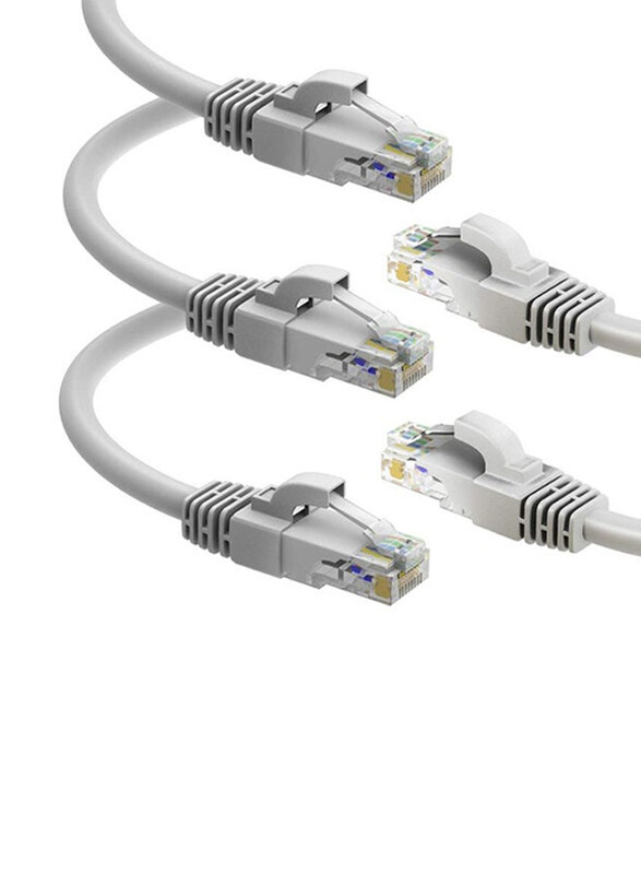

Generic Short Cat6 Ethernet Cable, RJ45 to RJ45 for Network Devices, 5 Pieces, Grey
