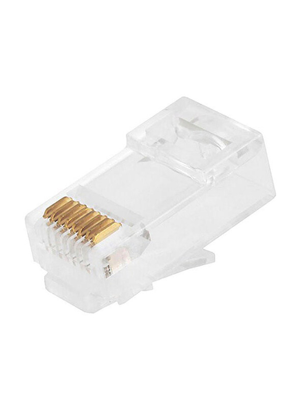 

Generic CAT6 Modular Connector Set, 100 Pieces, Clear/Gold