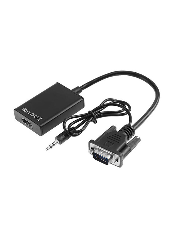 

Generic VGA Adapter Cable, HDMI to VGA, Black