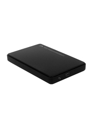 SATA SSD HDD Enclosure USB2.0 to SATA Hard Disk Case Portable Tool-free SSD HDD Enclosure, Black