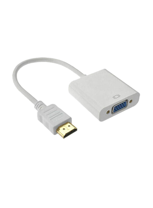 

Generic VGA Video Adaptor, HDMI to VGA, White