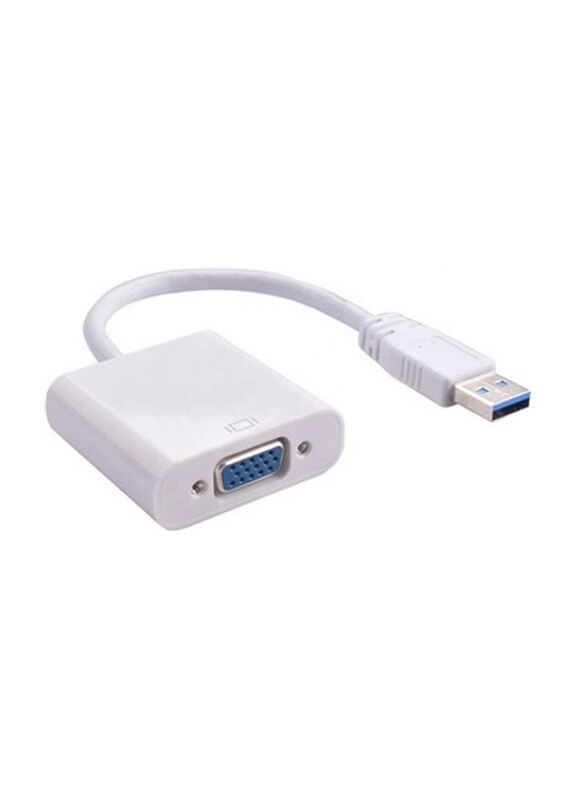 

Generic VGA Female External Video Card Adapter, USB 3.0 to VGA, White