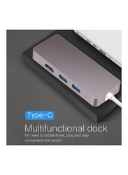 5-in-1 Multifunctional USB Type C Hub with Power Delivery USB 2.0/3.0, Multicolour