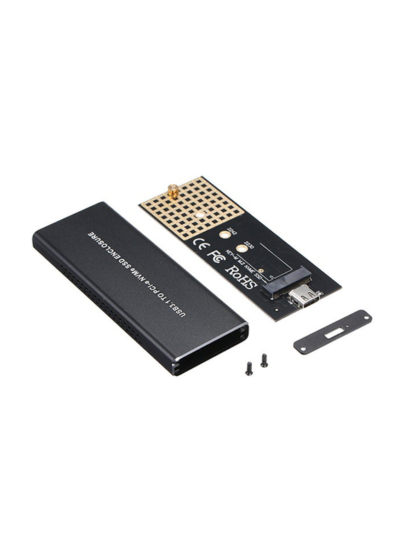 NVMe SSD Type-C Enclosure with Screw Driver and Cable, Multicolour