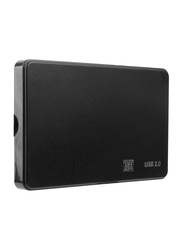 Sata HDD SSD to USB 2.0 Case Adapter 5Gbps Hard Disk Drive Enclosure Box Support 2TB HDD Disk for OS Windows, Black