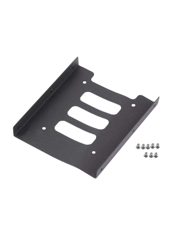 2.5 to 3.5" SSD to HDD Metal Adapter Mounting Bracket Hard Drive Holder, Black