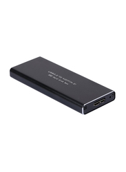 Hard Disk Case M.2 NGFF to USB3.0 SSD Adapter External Hard Disk Box HDD SSD Case Enclosure Support UASP Protocol, Black