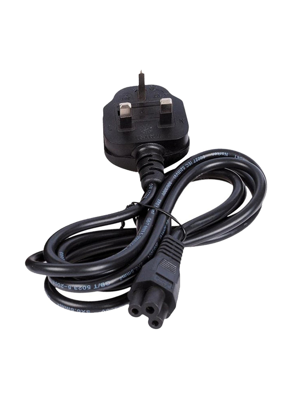 3-Pin UK Power Cord Main Lead Plug Cable, Black