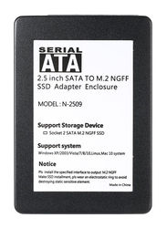 SATA to M.2 NGF SSD Adapter Enclosure, Black