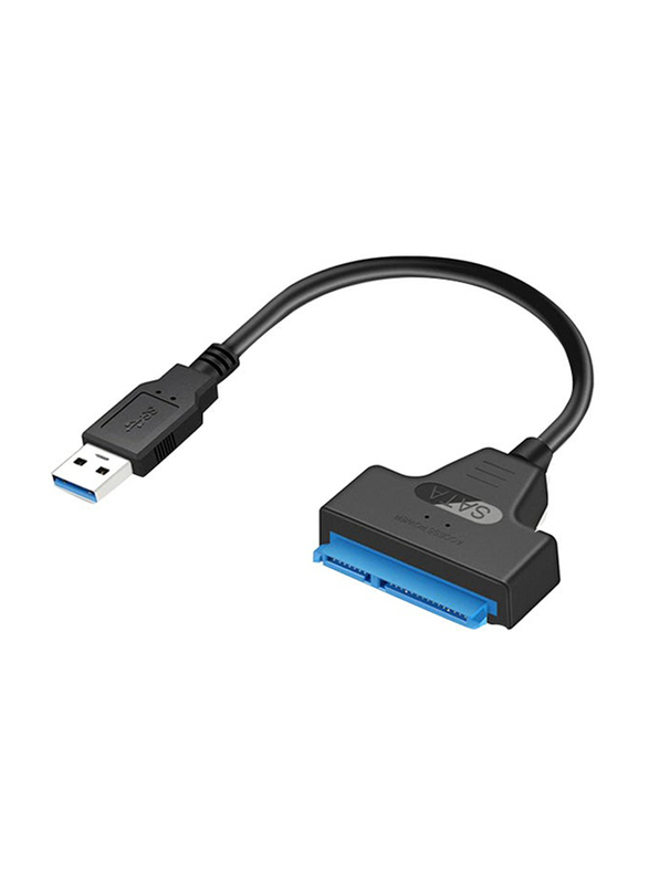 USB 3.0 to SATA 7+15pin Hard Disk Cable Converter, Black