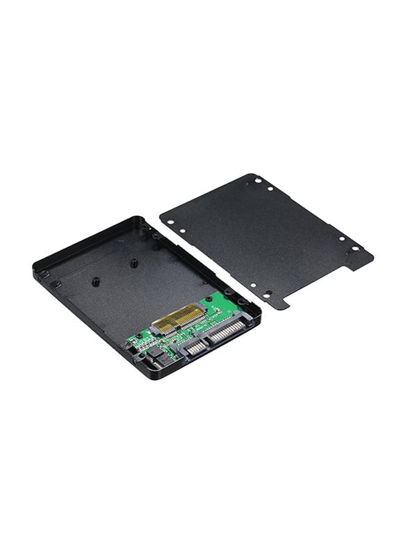 MSATA SSD To SATA Hard Disk Drive Adapter Enclosure Converter, Black