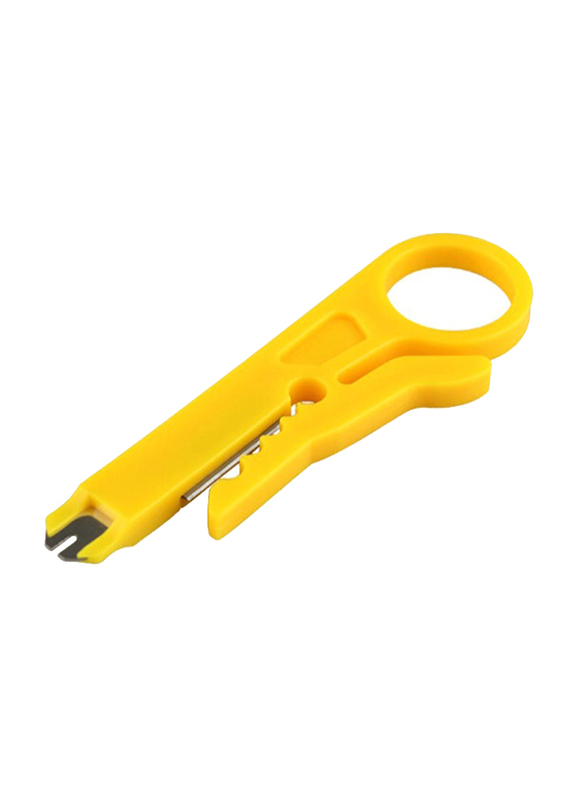 Network UTP Cable Cutter Stripper Plier Punch Down Hand Tool, Yellow