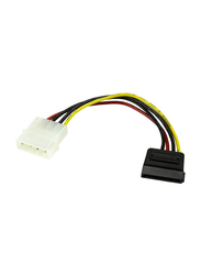 6-inch 4-Pin Molex to Sata Power Cable Adapter, Multicolour