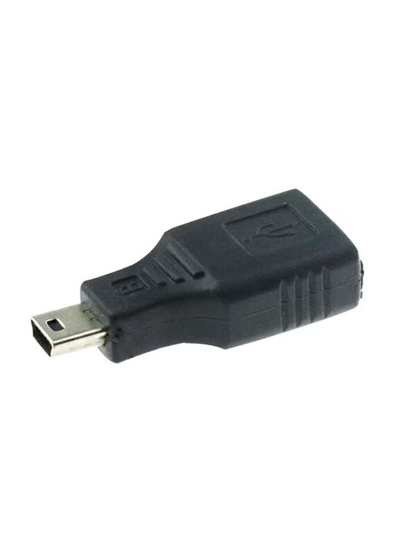 

Generic USB 2.0 Female to Mini B Male 5 Pin Adapter, Black