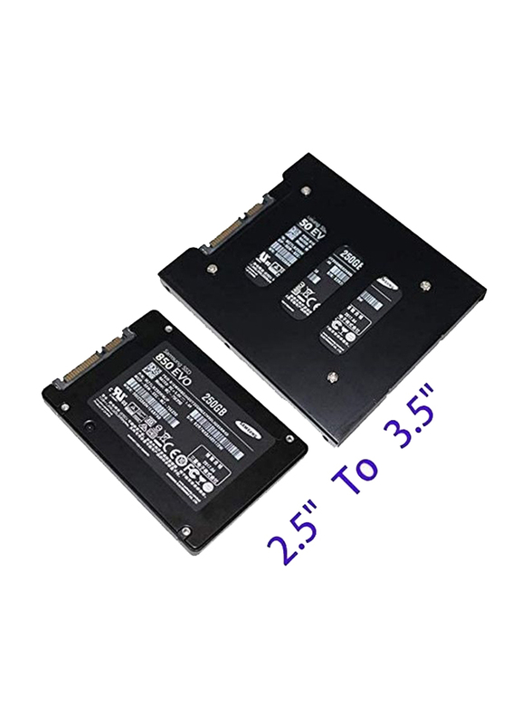 Nicekey 2 Pack HDD/SSD Mounting Bracket, 2.5 to 3.5 Adapter, Hard Disk Drive Holder, Black