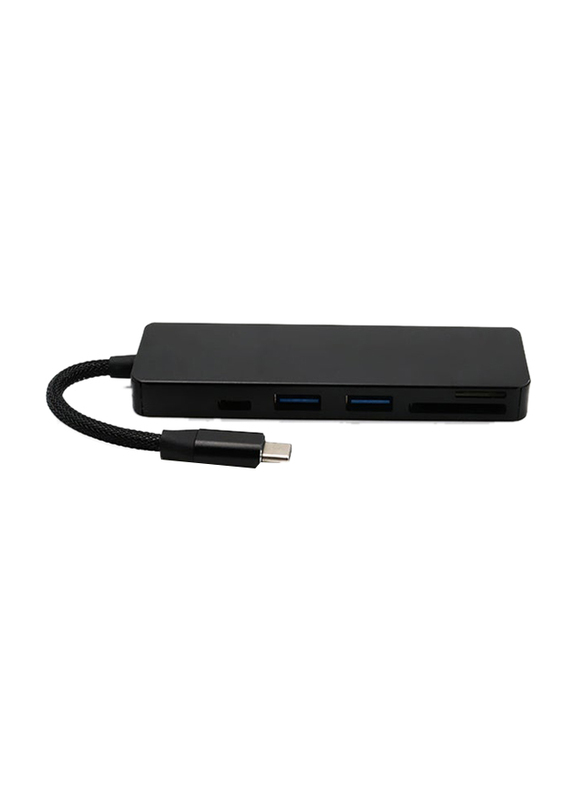 Kkmoon 5-in-1 USb Hub for Type C Devices, Black