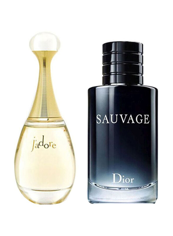 

Dior 2-Piece Perfume Gift Set Unisex, Sauvage 100ml EDP Perfume, J'adore 100ml EDP Perfume