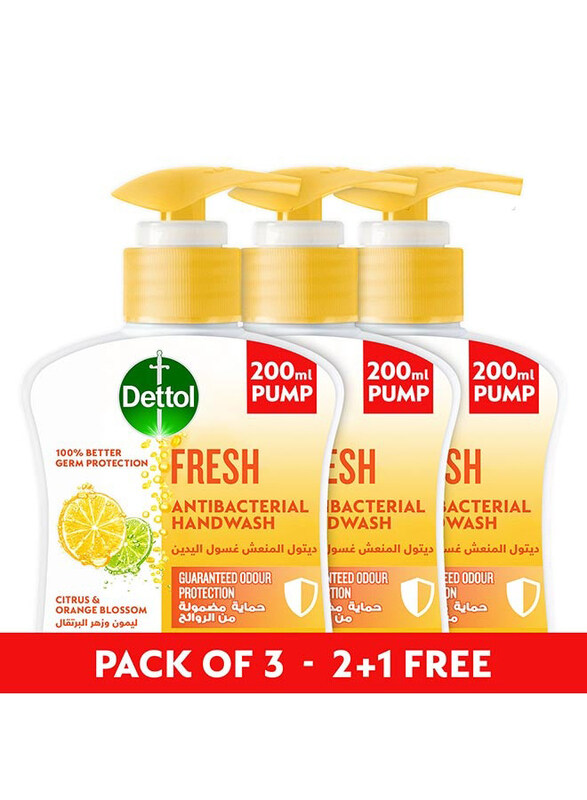 

Dettol Fresh Antibacterial Handwash, 3 x 200ml