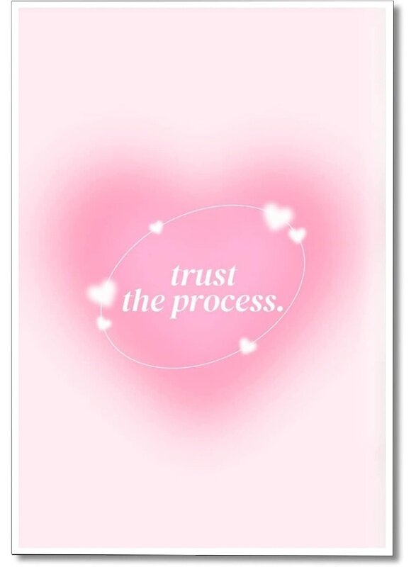 

Home Trove Pink Grainy Gradient Heart Aura Posters Positive Trust The Process Canvas Wall Art Retro Spiritual Motivational Y2k Aesthetic Wall Decor fo
