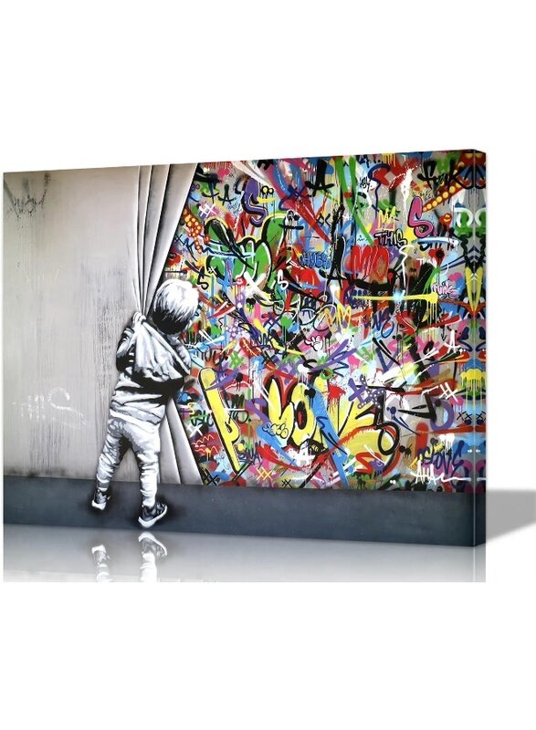 

Home Trove Canvas Wall Art Colorful Street Poster Pop for Living Room Bedroom Decor (24''Hx36''W)