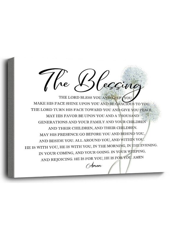 

Home Trove Elevation Worship Lyrics Canvas Prints Poster Wall Art, The Blessing, Kari Jobe, Scripture Numbers 6:24-26, Christian Wall Decor 12x15