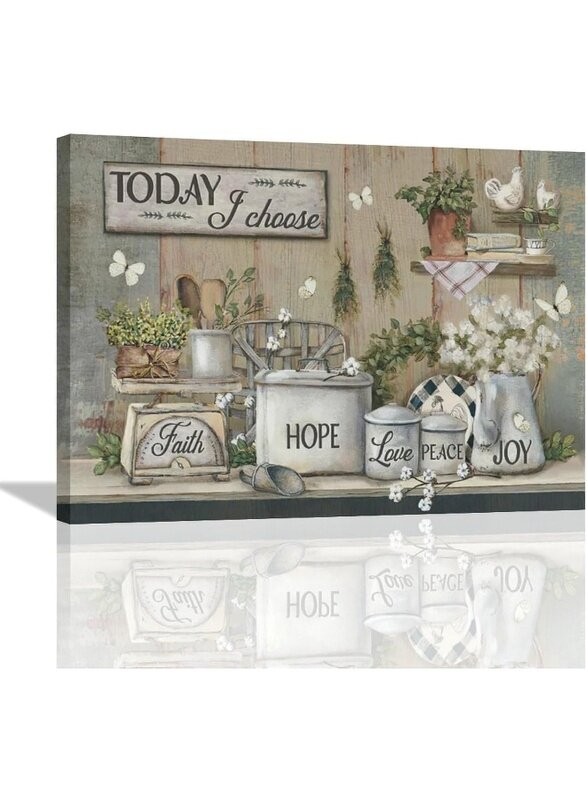 

Home Trove Kitchen Wall Art Kitchen Pictures Wall Decor Country Kitchen Painting Prints Farm Positive Quotes Framed Artwork Ready to Hang 12"x16