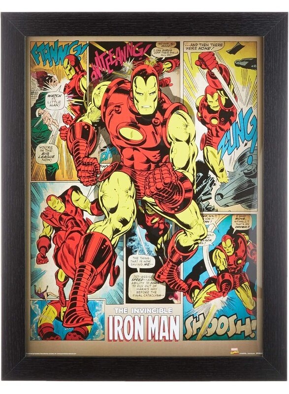 

Home Trove Iron Man (Retro) 30cm x 40cm Framed, Collectors Print