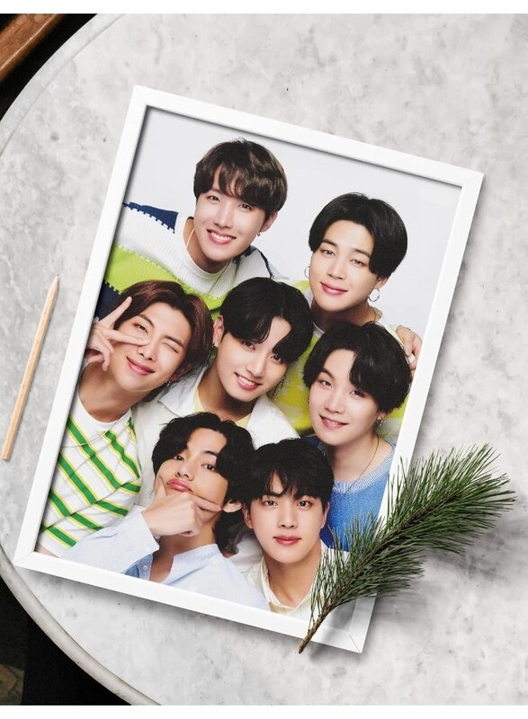

Home Trove SINCE 7 STORE BTS Group Photo Framed Poster (8x12 inches) for BTS Fans/Room Decor/Gifting/Bangtan Boys/Aesthetic Wall Art