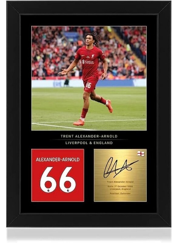 

Home Trove Trent Alexander-Arnold Signed A4 Framed Photo Display - Reproduced Digital Signature - Gift For Liverpool Fans