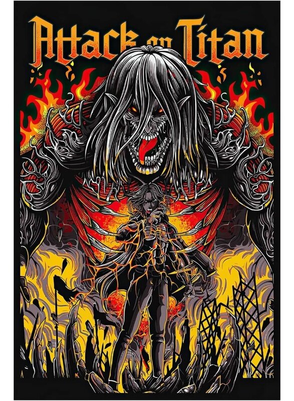 

Home Trove Henidim Attack on Titan poster Anime Room Decor Aesthetic Anime Posters, Anime Stuff for Bedroom, 1pcs Anime Wall Decor, 12"x18" Unframed,