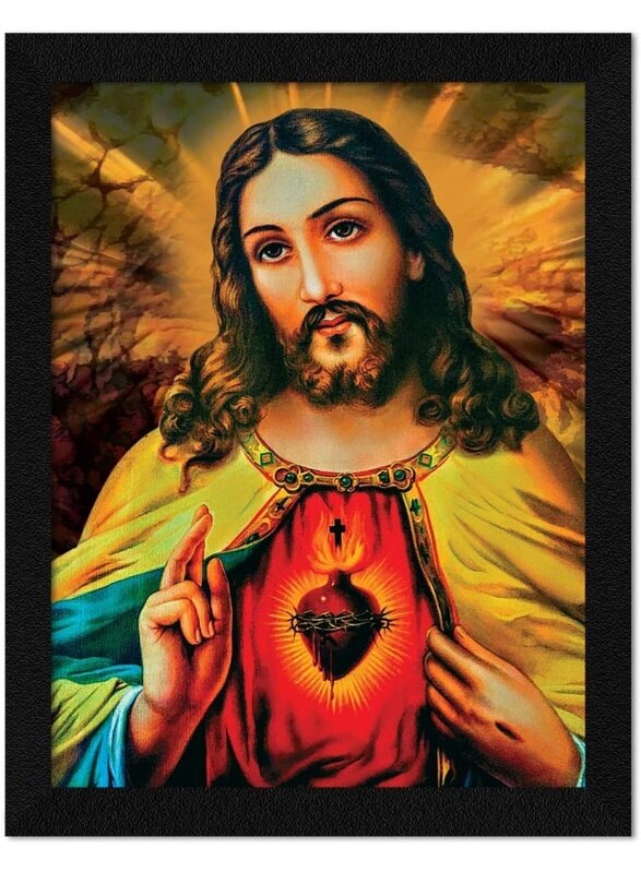 

Home Trove Jesus Christ Photo Frame, 10.0 X 13.0 inches Painting, Synthetic Wood, Multicolour, Set Of 1