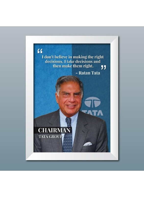 

Home Trove Ratan Tata Poster Motivational Quotes Laminated Photo Frame Painting