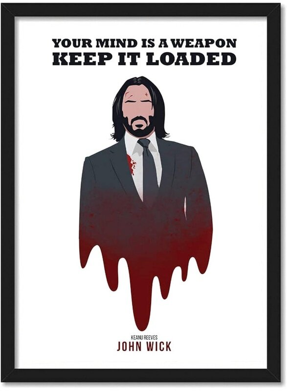 

Home Trove John Wick Minimal Art Framed Poster (Glass, 10 x 13 Inch, Multicolour)