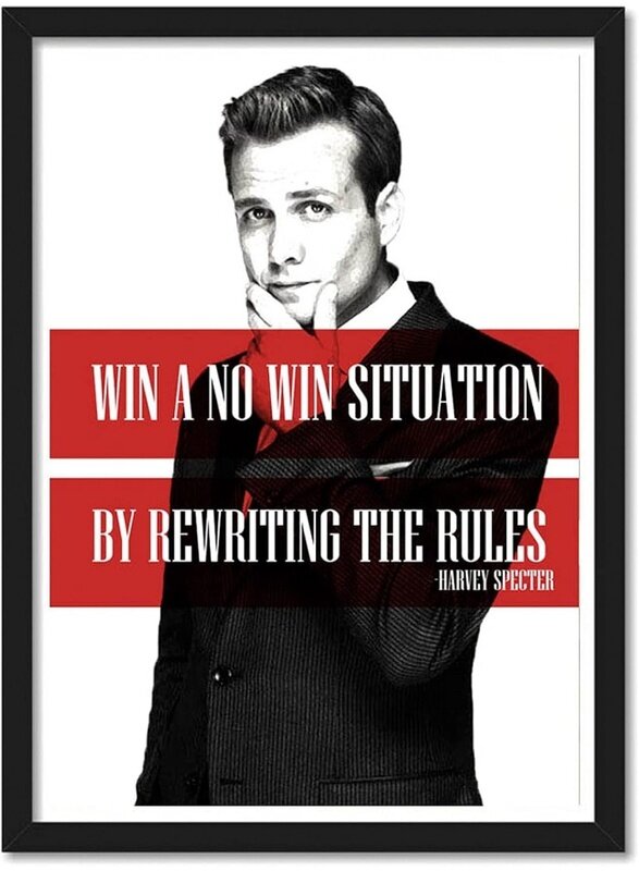 

Home Trove Harvey Specter Suits Motivational Quote Framed Poster for Room & Office (10 Inch X 13 Inch, Multicolour)