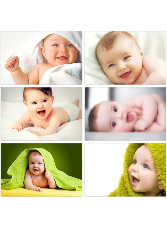 

Home Trove Set of 6 Cute Baby Poster, Poster for Pregnant Women, HD Baby Wall Poster for Room Decor, Multicolour, 12 x 18 Inch