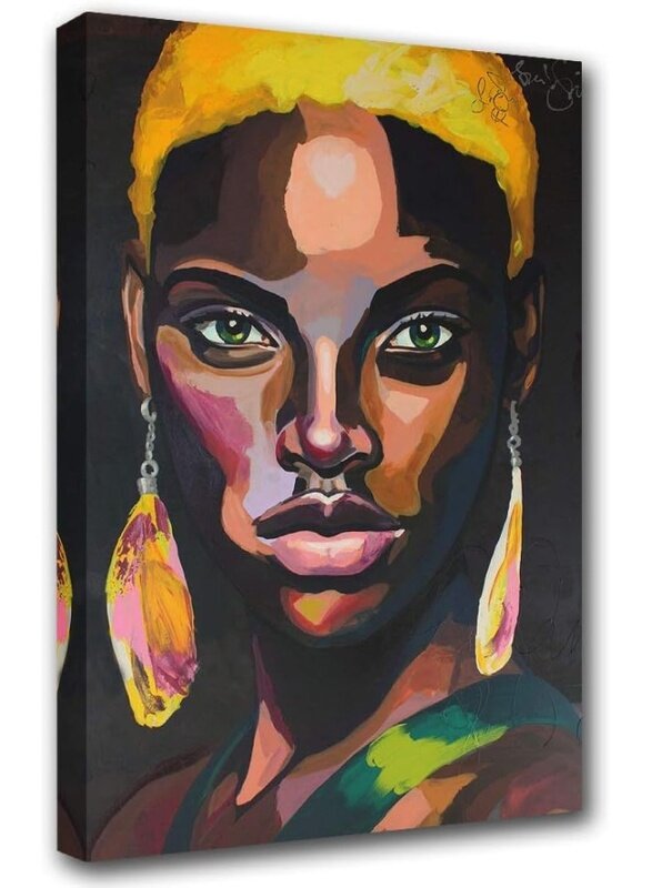 

Home Trove African Girl Wall Art Canvas Modern Pop Wall Art Paintings