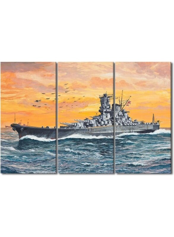 

Home Trove Multi Panel Large Wall Art World War II Battleship Yamato Canvas Paintings Navy Ship Wall Pictures Modern Wall Decorations for Living Room